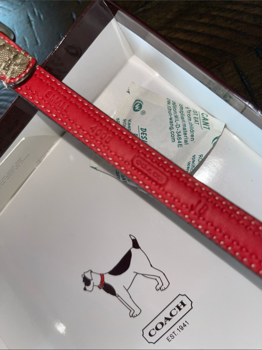Coach Small/Miniature dog leash black 50" FS4005 NWT - Picture 5 of 6
